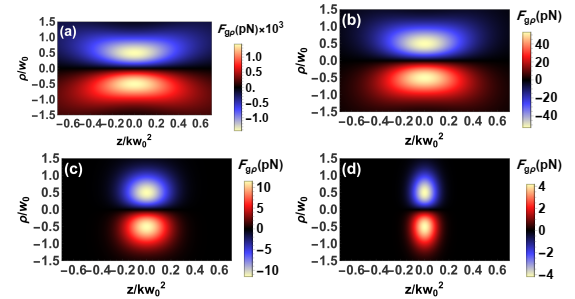For the transverse gradient force F gρ, 
