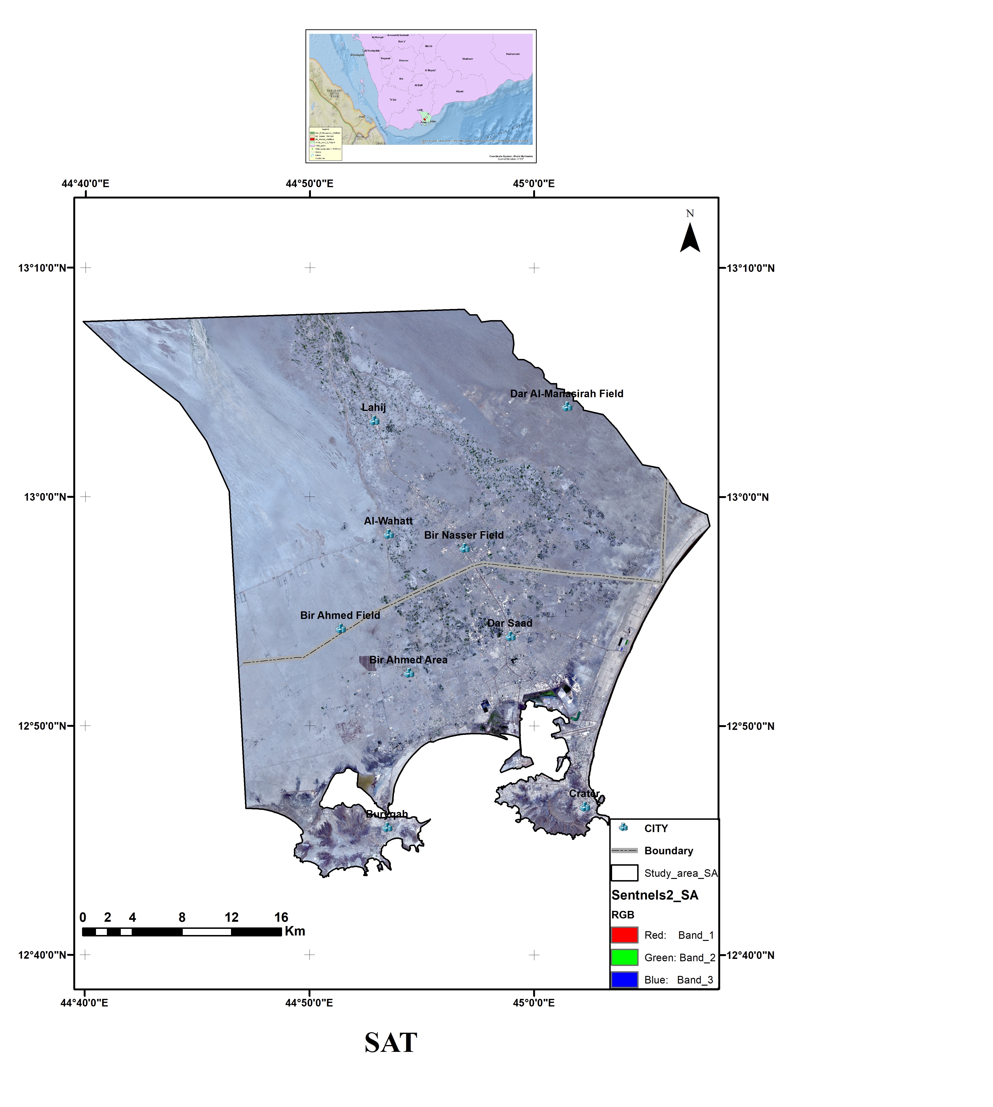 Geographical border of the study area